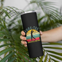 Fore-Tee And Still On Par Funny 40th Birthday Golf Skinny Tumbler Milestone Birthday Gift for Golfers Retro Sporty