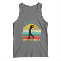 Fore-Tee And Still On Par Funny 40th Birthday Golf Tank Top Milestone Birthday Gift for Golfers Retro Sporty
