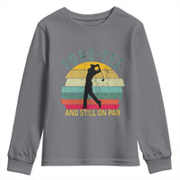 Fore-Tee And Still On Par Funny 40th Birthday Golf Youth Sweatshirt Milestone Birthday Gift for Golfers Retro Sporty