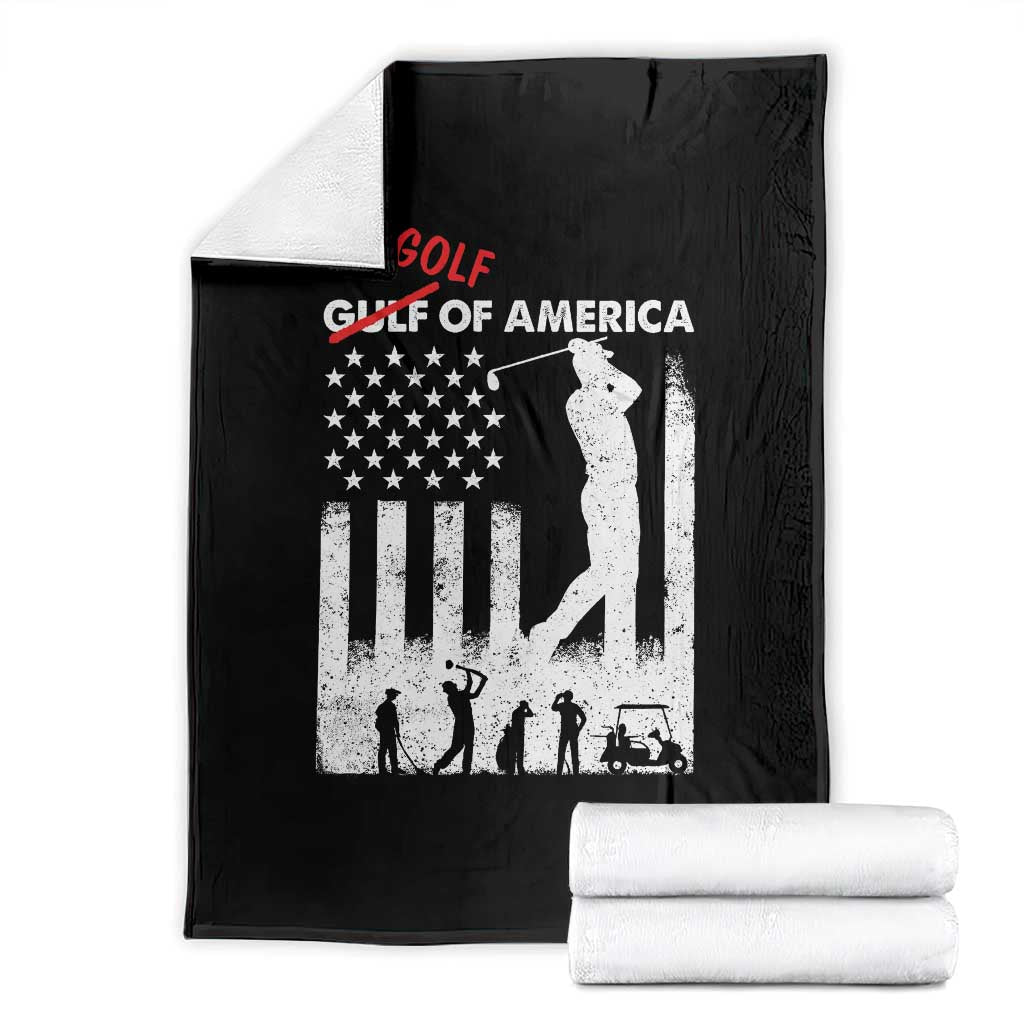 Golf Of America Patriotic USA Flag Throw Blanket Funny Golfing Pun American Sports Gift for Patriotic Golfers n Dads