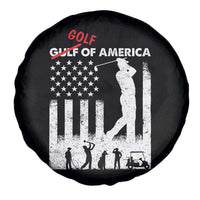 Golf Of America Patriotic USA Flag Spare Tire Cover Funny Golfing Pun American Sports Gift for Patriotic Golfers n Dads