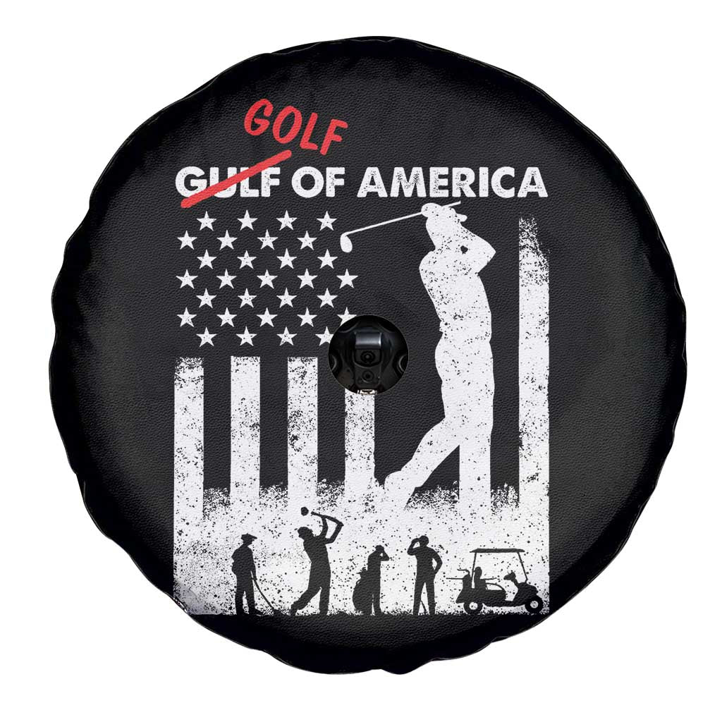 Golf Of America Patriotic USA Flag Spare Tire Cover Funny Golfing Pun American Sports Gift for Patriotic Golfers n Dads
