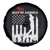 Golf Of America Patriotic USA Flag Spare Tire Cover Funny Golfing Pun American Sports Gift for Patriotic Golfers n Dads