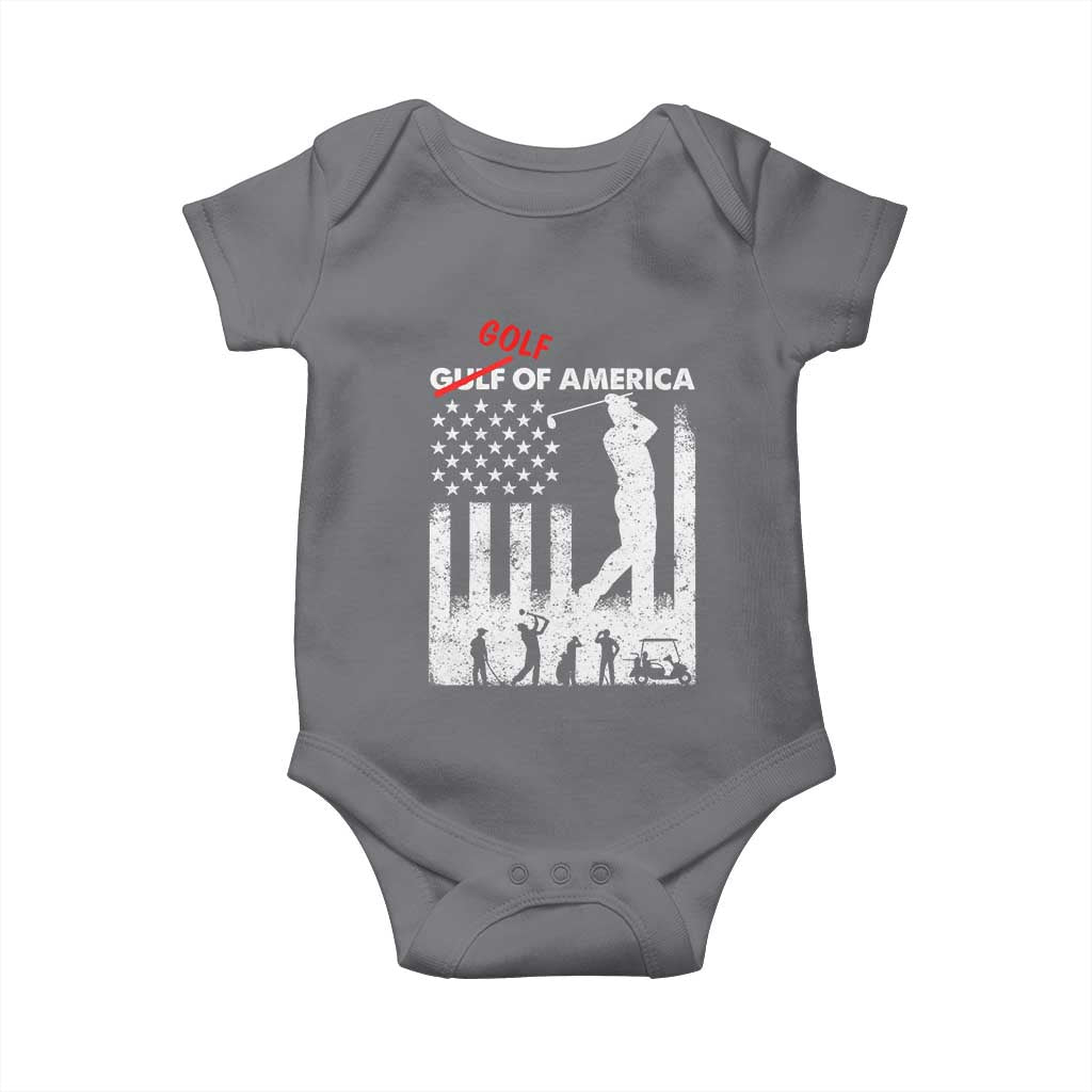Golf Of America Patriotic USA Flag Baby Onesie Funny Golfing Pun American Sports Gift for Patriotic Golfers n Dads
