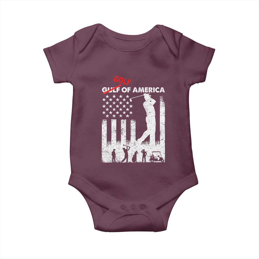 Golf Of America Patriotic USA Flag Baby Onesie Funny Golfing Pun American Sports Gift for Patriotic Golfers n Dads