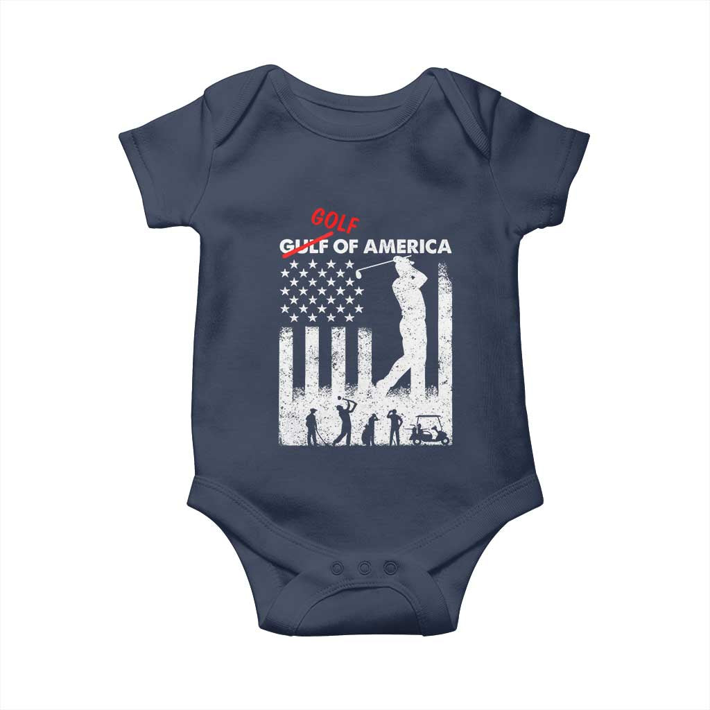 Golf Of America Patriotic USA Flag Baby Onesie Funny Golfing Pun American Sports Gift for Patriotic Golfers n Dads
