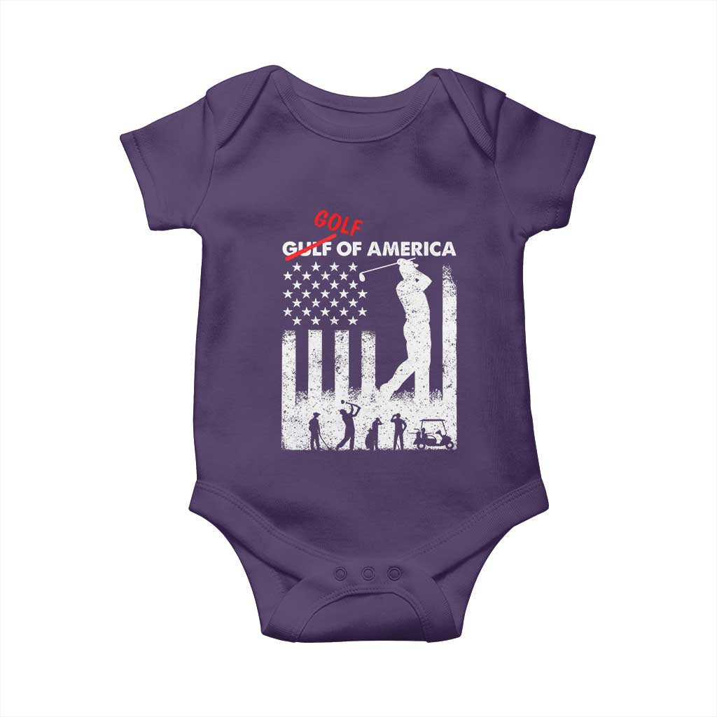 Golf Of America Patriotic USA Flag Baby Onesie Funny Golfing Pun American Sports Gift for Patriotic Golfers n Dads