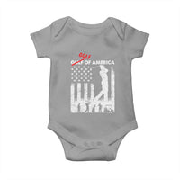 Golf Of America Patriotic USA Flag Baby Onesie Funny Golfing Pun American Sports Gift for Patriotic Golfers n Dads