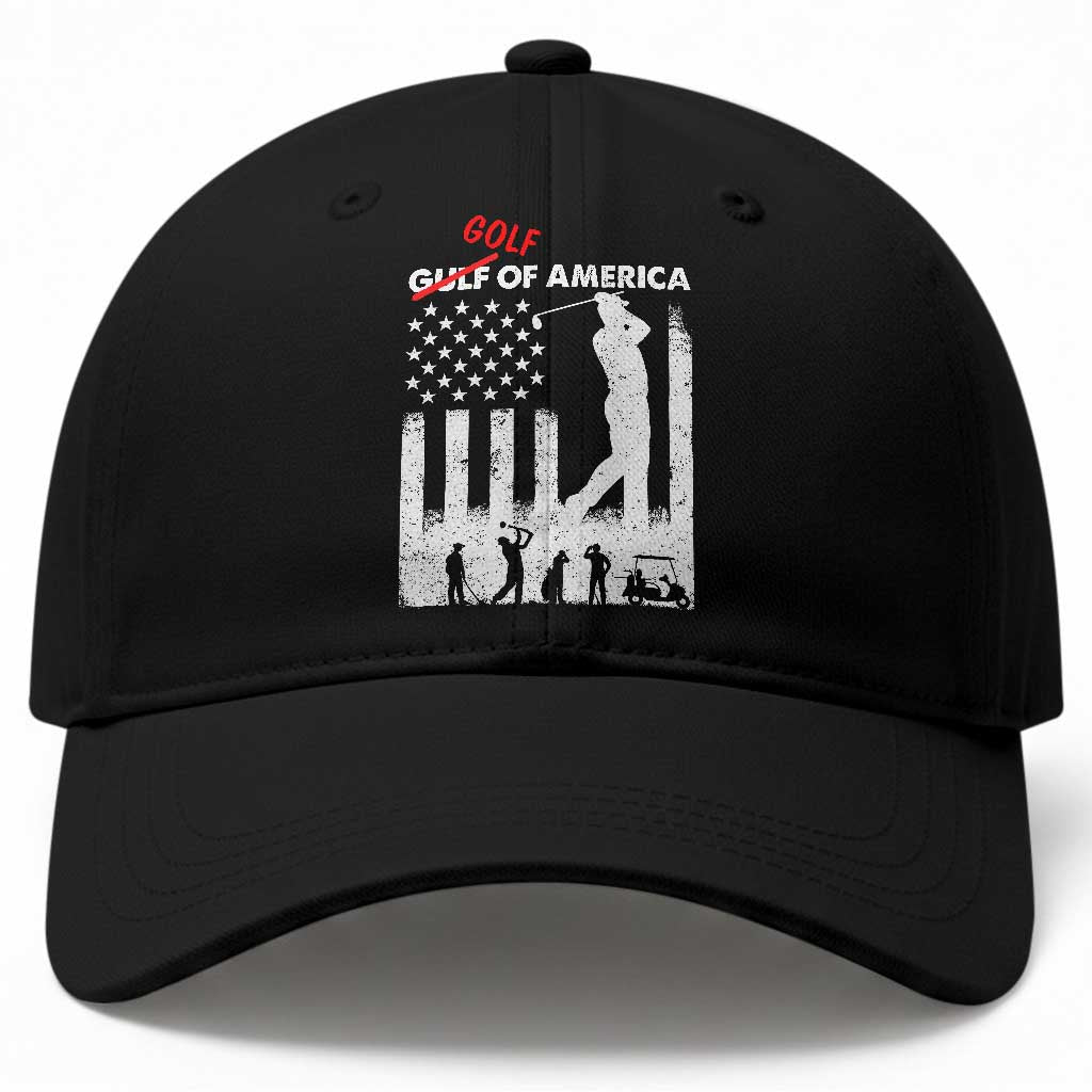 Golf Of America Patriotic USA Flag Baseball Cap Funny Golfing Pun American Sports Gift for Patriotic Golfers n Dads