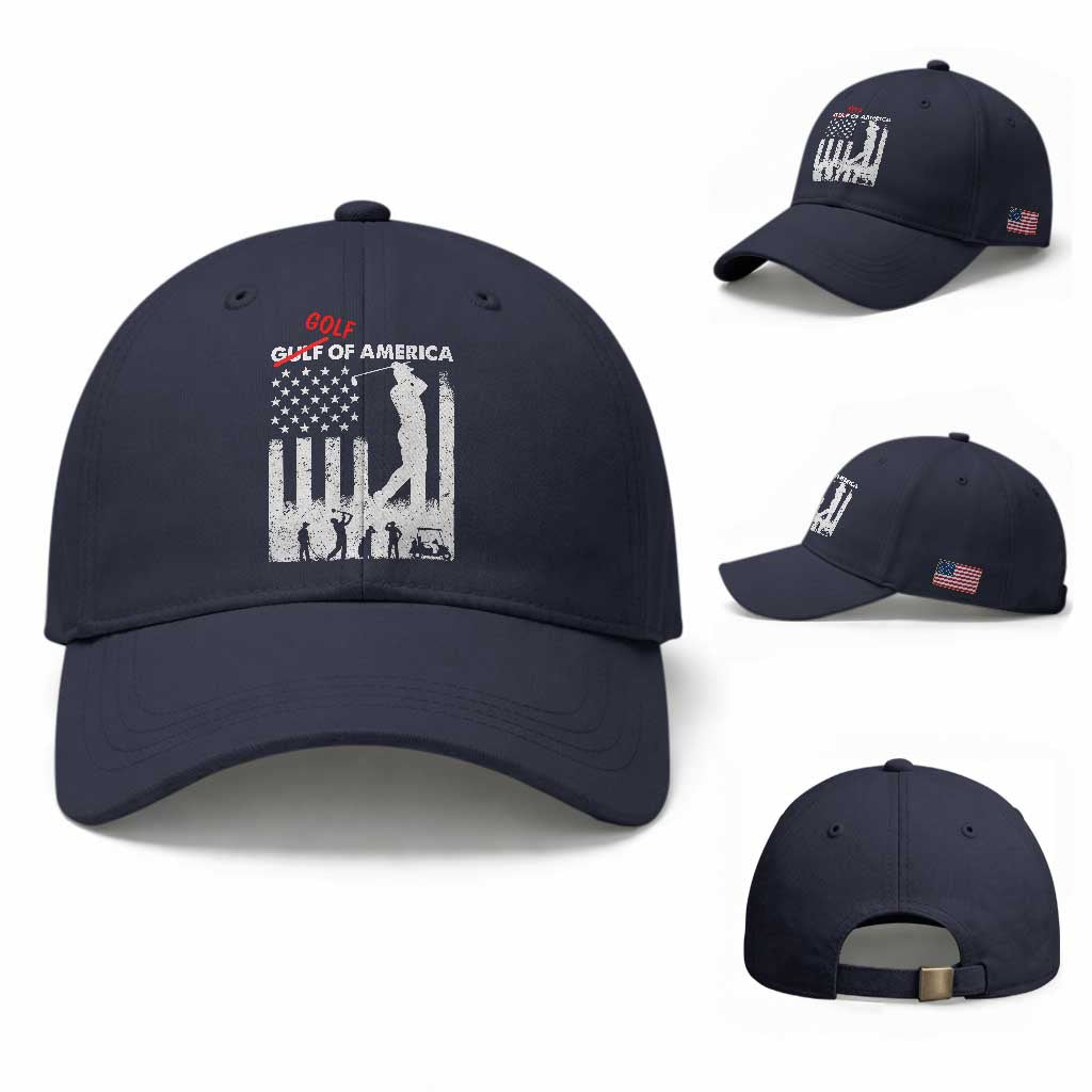 Golf Of America Patriotic USA Flag Baseball Cap Funny Golfing Pun American Sports Gift for Patriotic Golfers n Dads