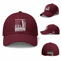 Golf Of America Patriotic USA Flag Baseball Cap Funny Golfing Pun American Sports Gift for Patriotic Golfers n Dads