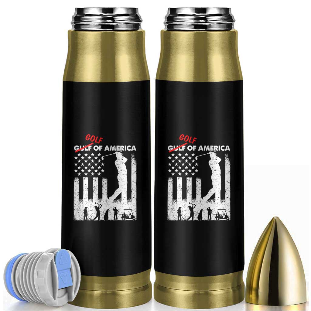 Golf Of America Patriotic USA Flag Bullet Tumbler Funny Golfing Pun American Sports Gift for Patriotic Golfers n Dads