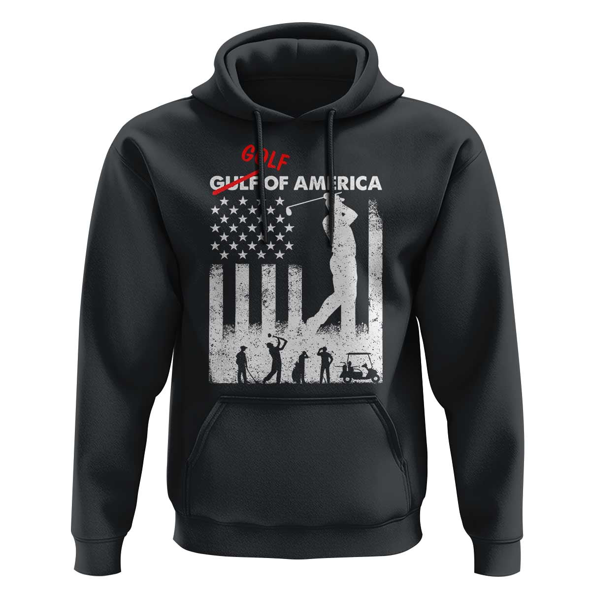 Golf Of America Patriotic USA Flag Hoodie Funny Golfing Pun American Sports Gift for Patriotic Golfers n Dads