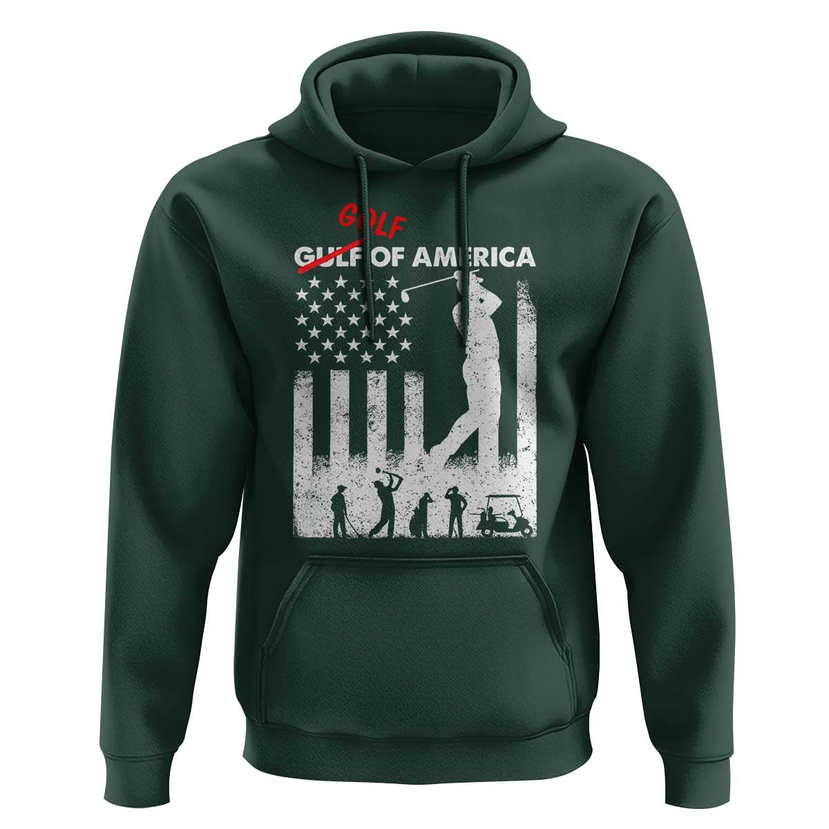 Golf Of America Patriotic USA Flag Hoodie Funny Golfing Pun American Sports Gift for Patriotic Golfers n Dads