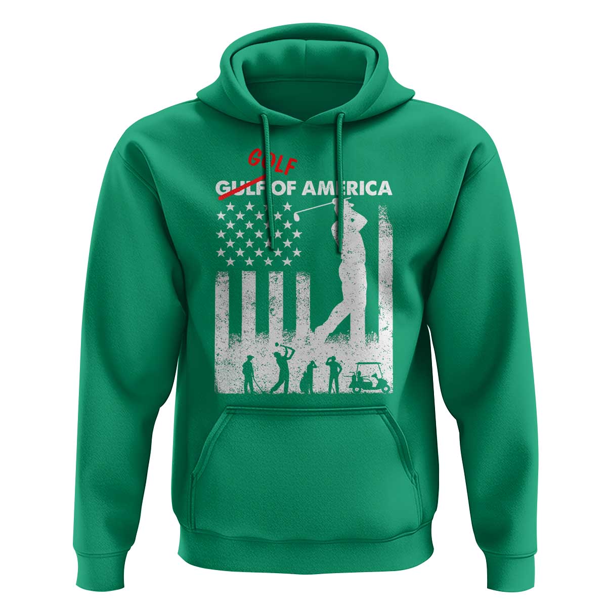 Golf Of America Patriotic USA Flag Hoodie Funny Golfing Pun American Sports Gift for Patriotic Golfers n Dads