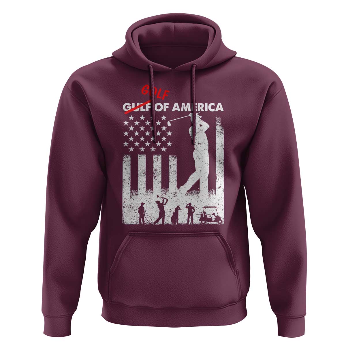 Golf Of America Patriotic USA Flag Hoodie Funny Golfing Pun American Sports Gift for Patriotic Golfers n Dads