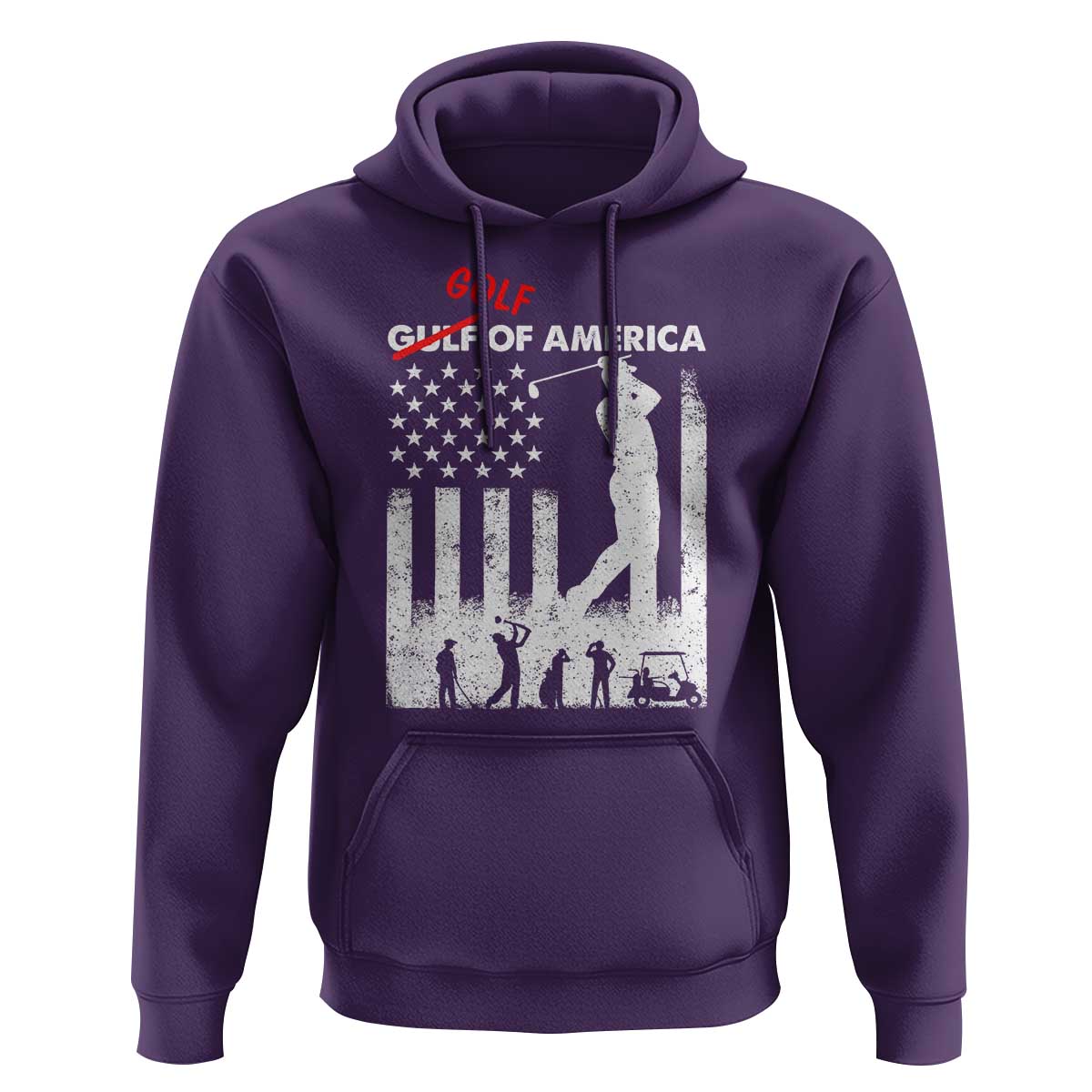 Golf Of America Patriotic USA Flag Hoodie Funny Golfing Pun American Sports Gift for Patriotic Golfers n Dads