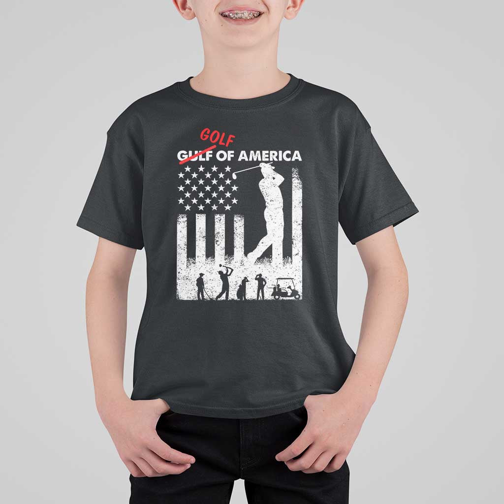 Golf Of America Patriotic USA Flag T Shirt For Kid Funny Golfing Pun American Sports Gift for Patriotic Golfers n Dads