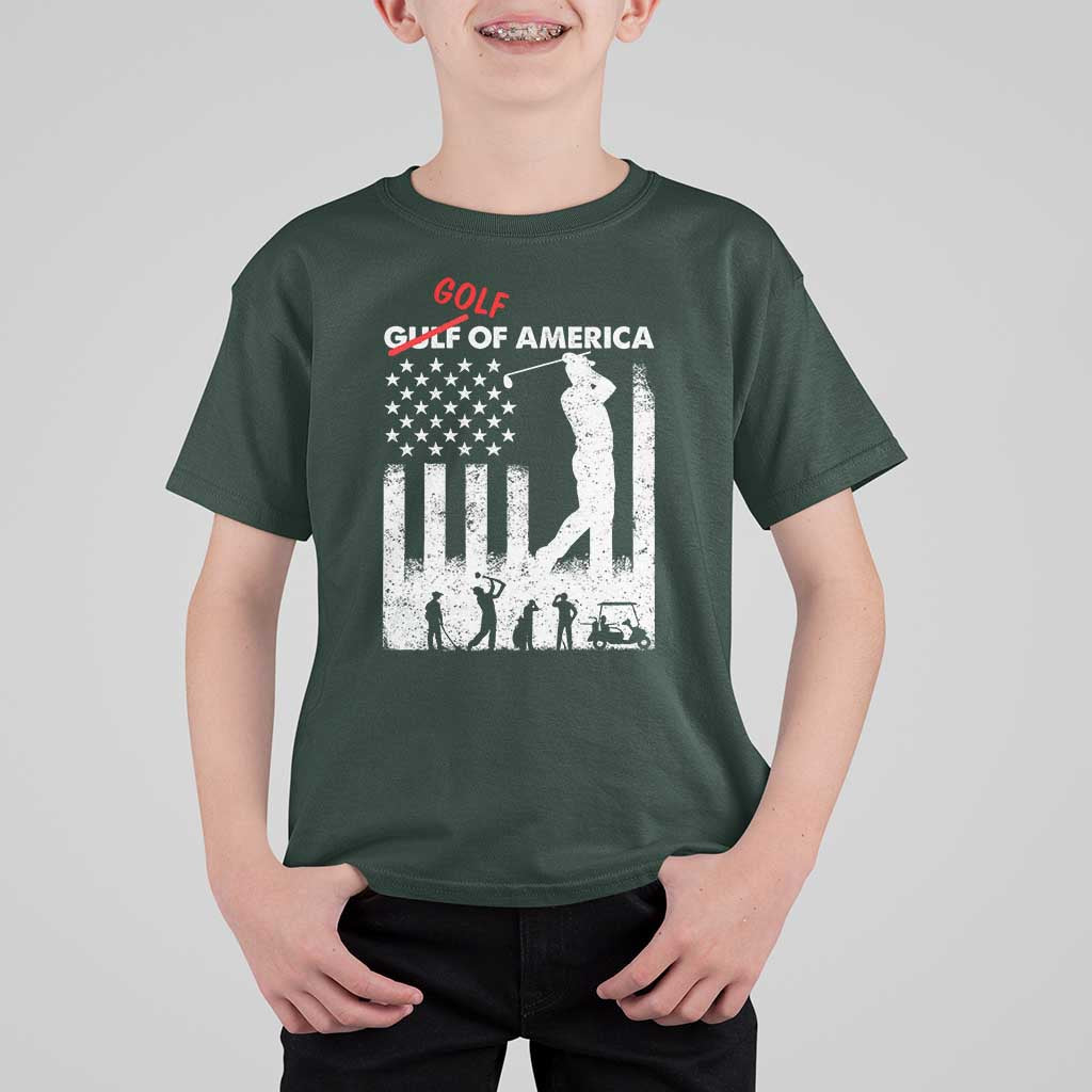 Golf Of America Patriotic USA Flag T Shirt For Kid Funny Golfing Pun American Sports Gift for Patriotic Golfers n Dads