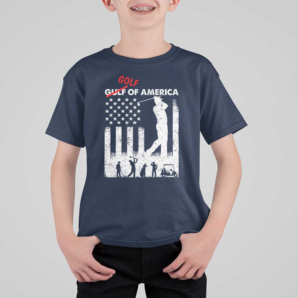Golf Of America Patriotic USA Flag T Shirt For Kid Funny Golfing Pun American Sports Gift for Patriotic Golfers n Dads