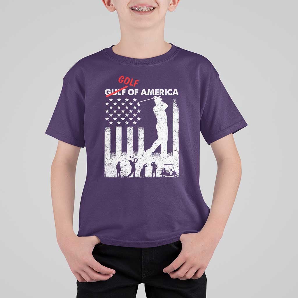 Golf Of America Patriotic USA Flag T Shirt For Kid Funny Golfing Pun American Sports Gift for Patriotic Golfers n Dads