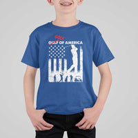 Golf Of America Patriotic USA Flag T Shirt For Kid Funny Golfing Pun American Sports Gift for Patriotic Golfers n Dads