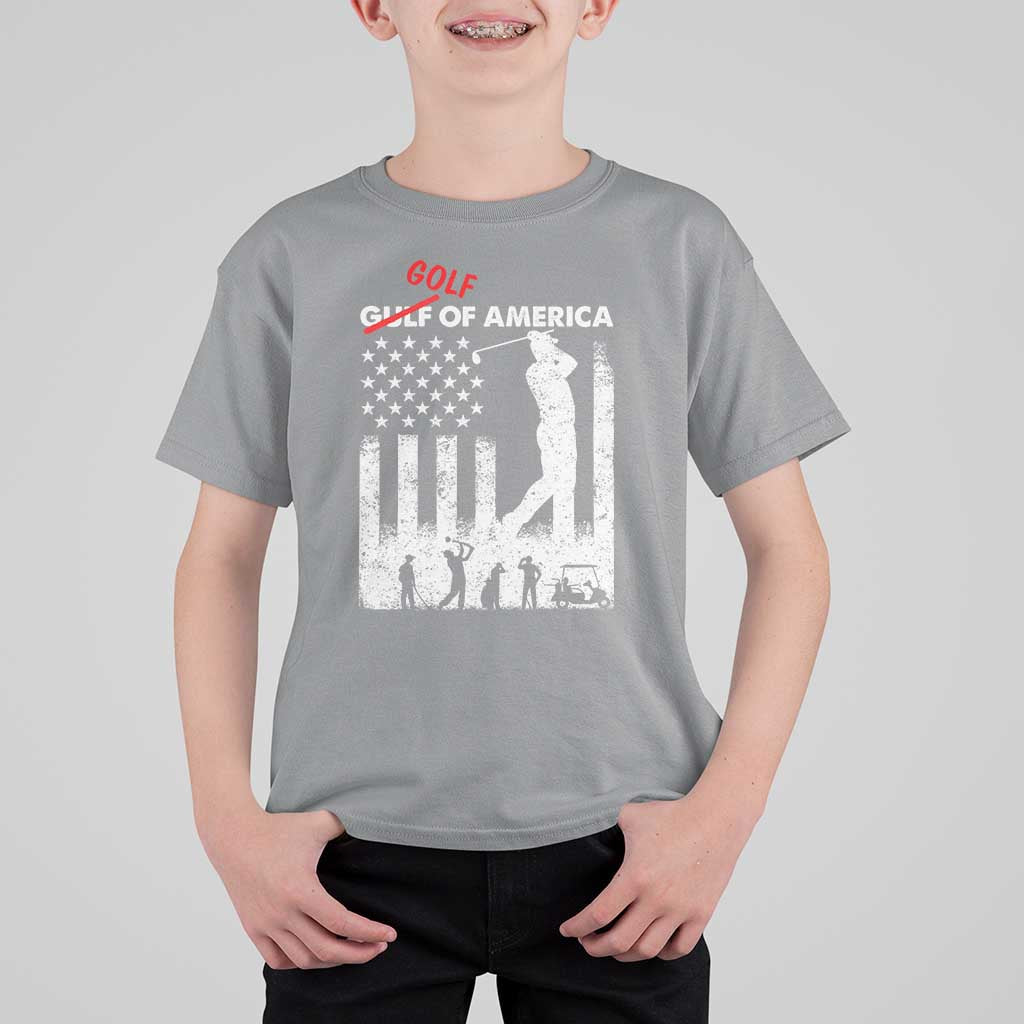 Golf Of America Patriotic USA Flag T Shirt For Kid Funny Golfing Pun American Sports Gift for Patriotic Golfers n Dads