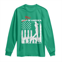 Golf Of America Patriotic USA Flag Long Sleeve Shirt Funny Golfing Pun American Sports Gift for Patriotic Golfers n Dads