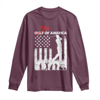 Golf Of America Patriotic USA Flag Long Sleeve Shirt Funny Golfing Pun American Sports Gift for Patriotic Golfers n Dads