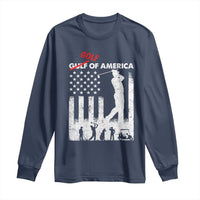 Golf Of America Patriotic USA Flag Long Sleeve Shirt Funny Golfing Pun American Sports Gift for Patriotic Golfers n Dads