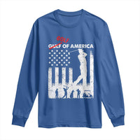 Golf Of America Patriotic USA Flag Long Sleeve Shirt Funny Golfing Pun American Sports Gift for Patriotic Golfers n Dads