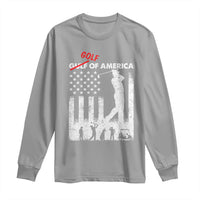 Golf Of America Patriotic USA Flag Long Sleeve Shirt Funny Golfing Pun American Sports Gift for Patriotic Golfers n Dads