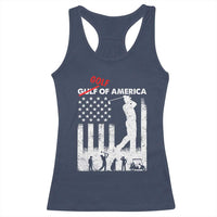Golf Of America Patriotic USA Flag Racerback Tank Top Funny Golfing Pun American Sports Gift for Patriotic Golfers n Dads