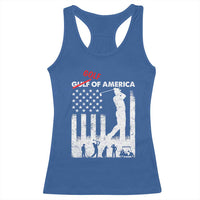 Golf Of America Patriotic USA Flag Racerback Tank Top Funny Golfing Pun American Sports Gift for Patriotic Golfers n Dads