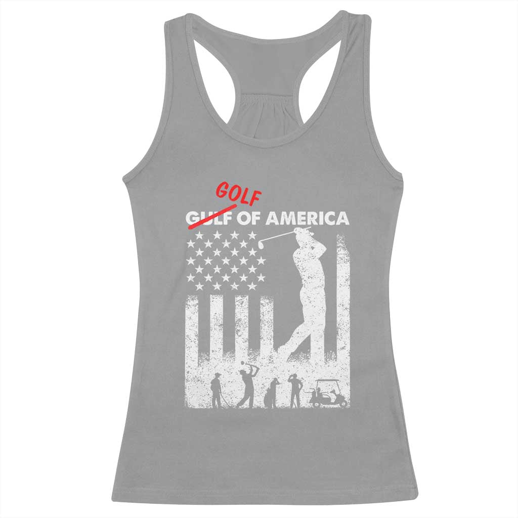 Golf Of America Patriotic USA Flag Racerback Tank Top Funny Golfing Pun American Sports Gift for Patriotic Golfers n Dads
