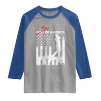 Golf Of America Patriotic USA Flag Raglan Shirt Funny Golfing Pun American Sports Gift for Patriotic Golfers n Dads