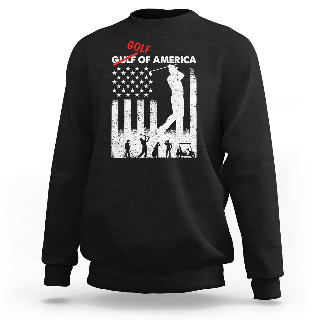 Golf Of America Patriotic USA Flag Sweatshirt Funny Golfing Pun American Sports Gift for Patriotic Golfers n Dads