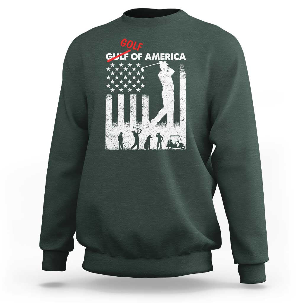 Golf Of America Patriotic USA Flag Sweatshirt Funny Golfing Pun American Sports Gift for Patriotic Golfers n Dads