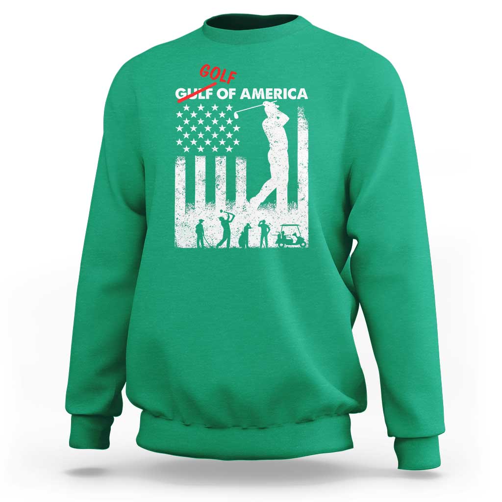 Golf Of America Patriotic USA Flag Sweatshirt Funny Golfing Pun American Sports Gift for Patriotic Golfers n Dads