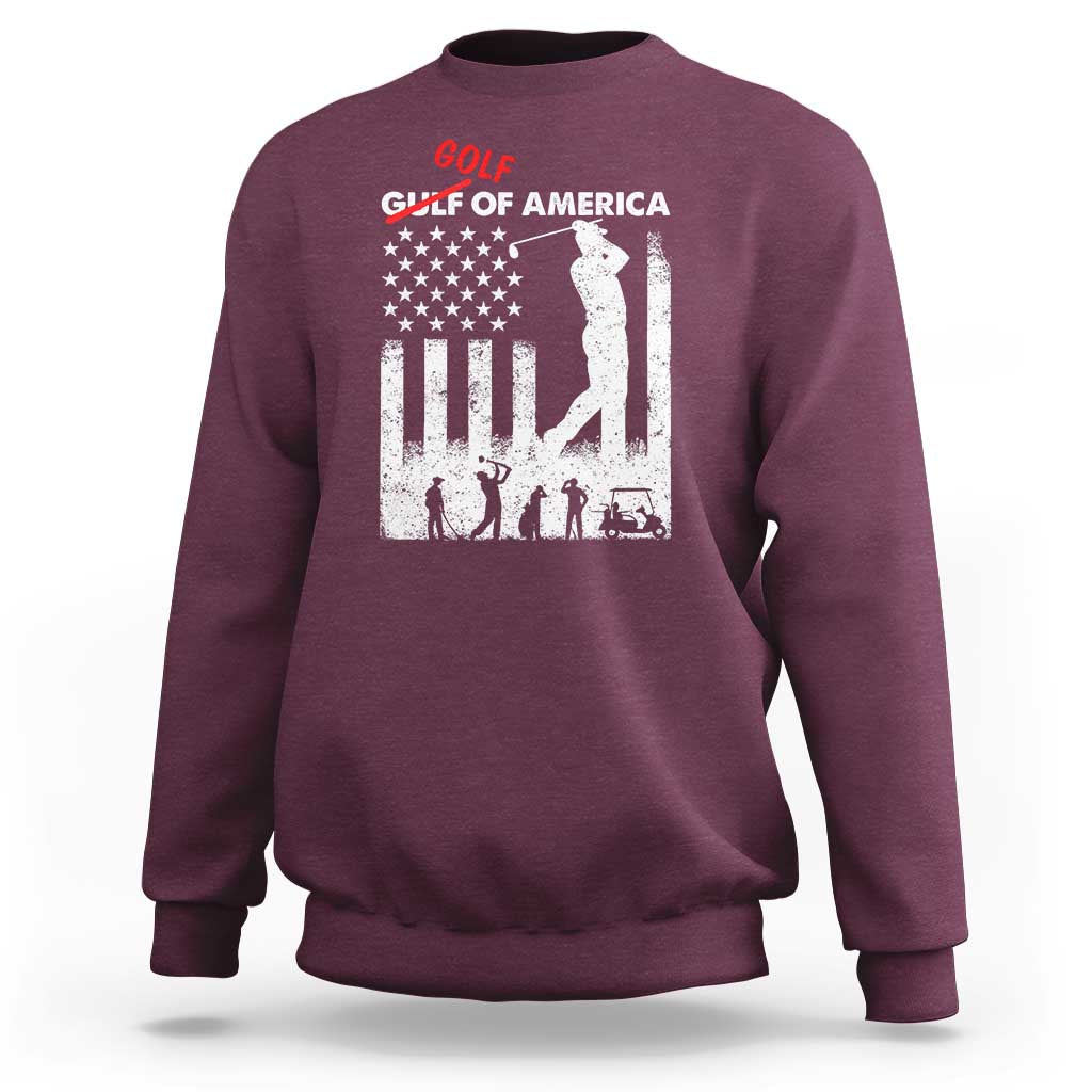 Golf Of America Patriotic USA Flag Sweatshirt Funny Golfing Pun American Sports Gift for Patriotic Golfers n Dads
