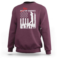 Golf Of America Patriotic USA Flag Sweatshirt Funny Golfing Pun American Sports Gift for Patriotic Golfers n Dads