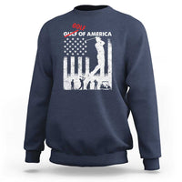 Golf Of America Patriotic USA Flag Sweatshirt Funny Golfing Pun American Sports Gift for Patriotic Golfers n Dads