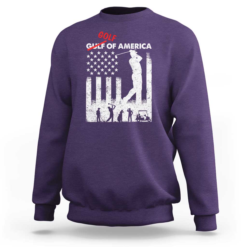 Golf Of America Patriotic USA Flag Sweatshirt Funny Golfing Pun American Sports Gift for Patriotic Golfers n Dads