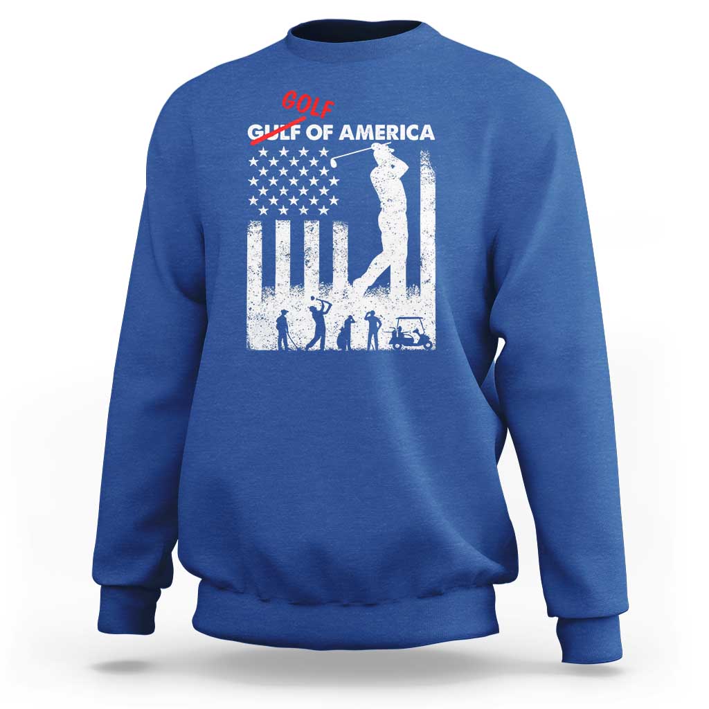 Golf Of America Patriotic USA Flag Sweatshirt Funny Golfing Pun American Sports Gift for Patriotic Golfers n Dads