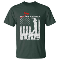 Golf Of America Patriotic USA Flag T Shirt Funny Golfing Pun American Sports Gift for Patriotic Golfers n Dads