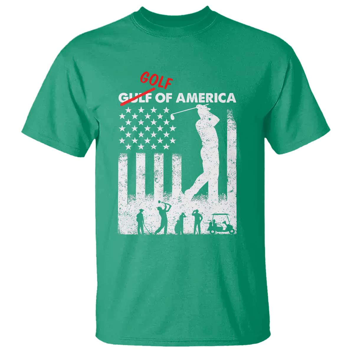 Golf Of America Patriotic USA Flag T Shirt Funny Golfing Pun American Sports Gift for Patriotic Golfers n Dads