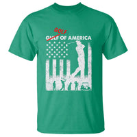 Golf Of America Patriotic USA Flag T Shirt Funny Golfing Pun American Sports Gift for Patriotic Golfers n Dads