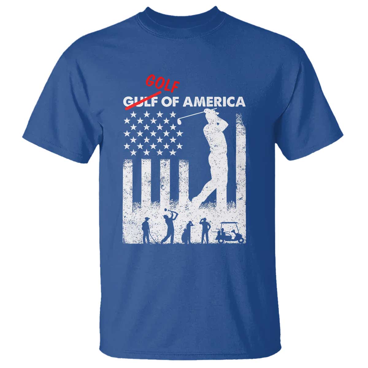 Golf Of America Patriotic USA Flag T Shirt Funny Golfing Pun American Sports Gift for Patriotic Golfers n Dads