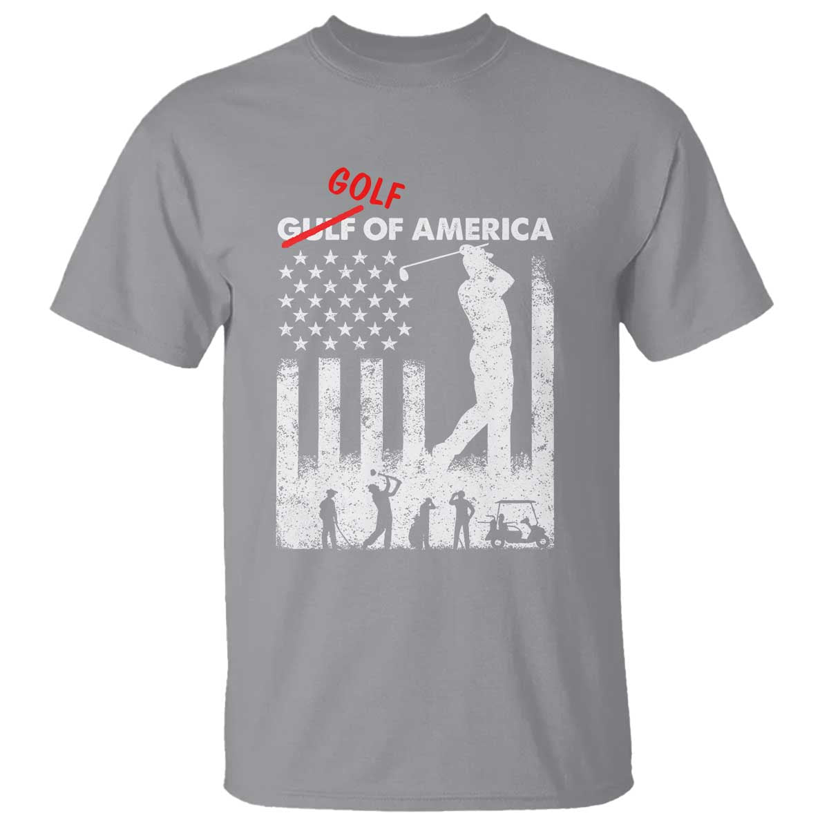 Golf Of America Patriotic USA Flag T Shirt Funny Golfing Pun American Sports Gift for Patriotic Golfers n Dads