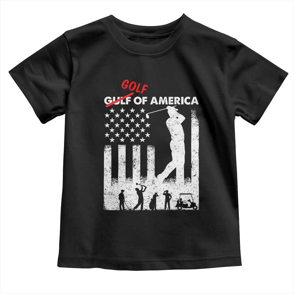 Golf Of America Patriotic USA Flag Toddler T Shirt Funny Golfing Pun American Sports Gift for Patriotic Golfers n Dads